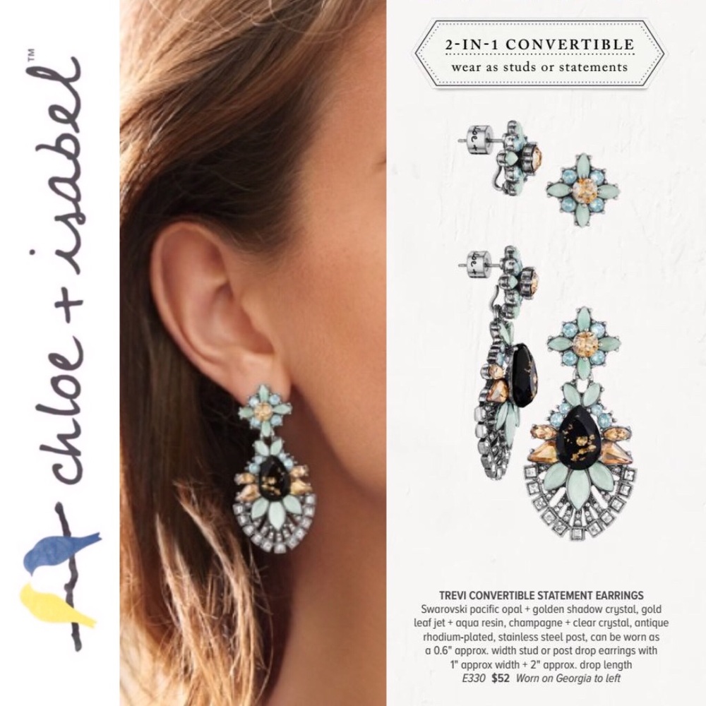 🆕 Trevi Convertible Statement Earring c+i E330